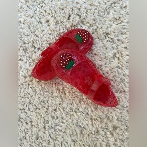Kids pink Strawberry Jelly Shoes